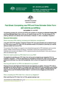 GP Guide for Completing New PPE Ordering Form - 24-06-2022 | South ...
