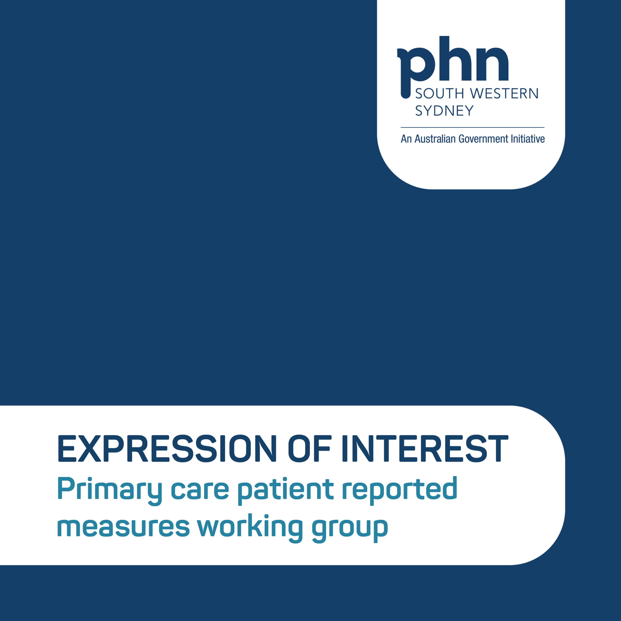 EOI - Primary Care Patient Reported Measures Working Group