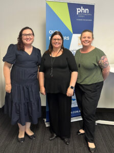 WILMA's Dr Vanessa Olsen with SWSPHN staff