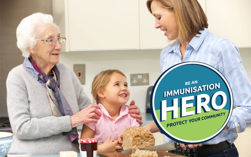 Three generations of one family enjoying time together