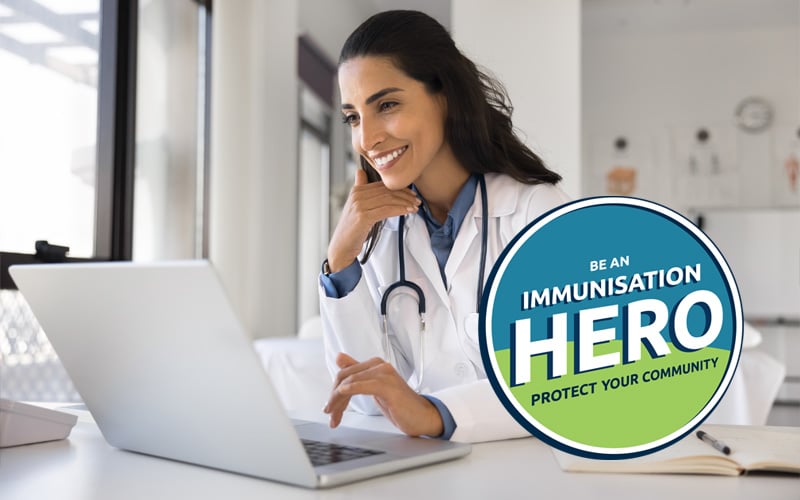 GP researching trusted immunisation resources