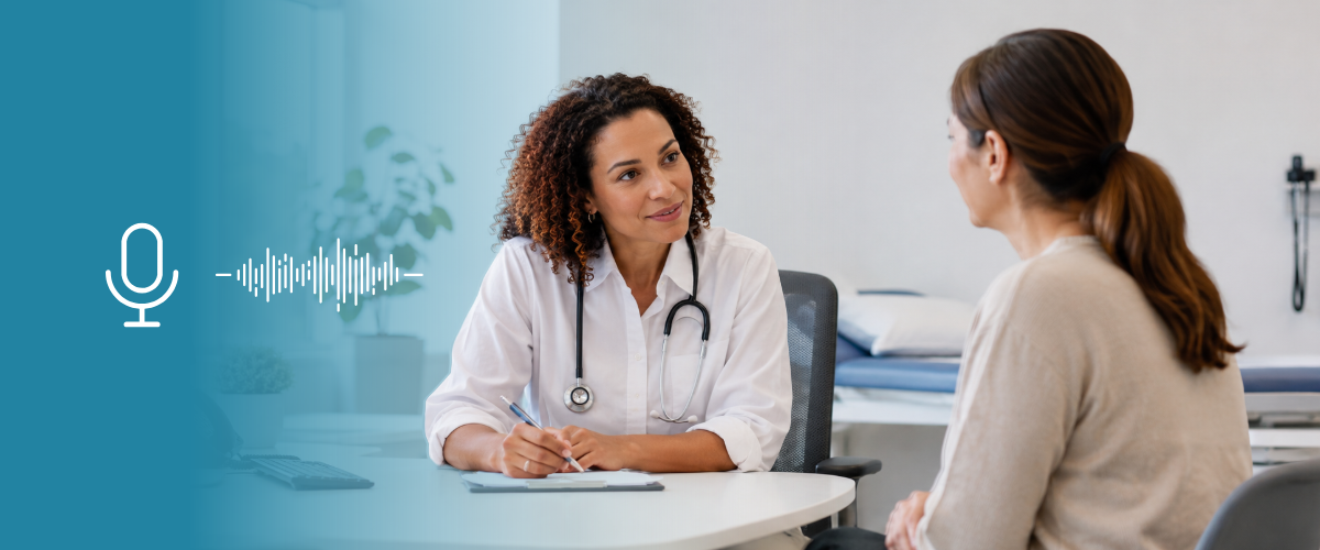 Female GP listening attentively to a patient during a consultation